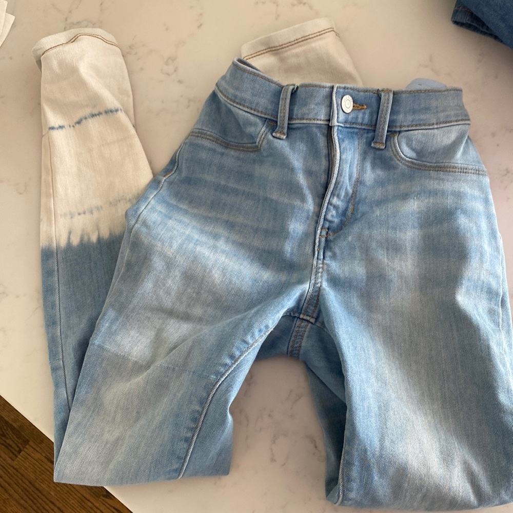 Old Navy Tie Dye Hem Jeans Ballerina Jeggings
